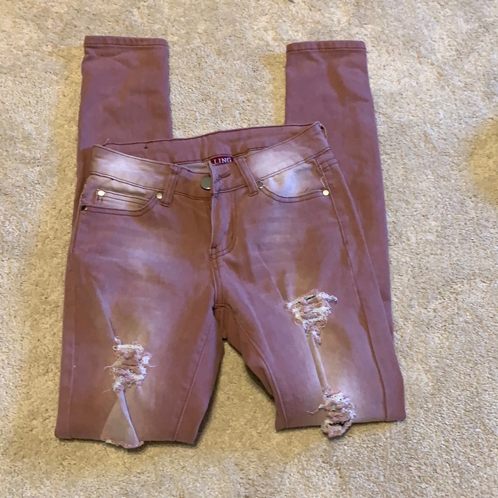 Ling Collection Distressed skinny jeans